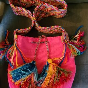 Colombian Bag Wayuu 100% Authentic Original Handmade Bucket Shoulder Bag